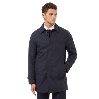 Red Herring Navy concealed button mac coat